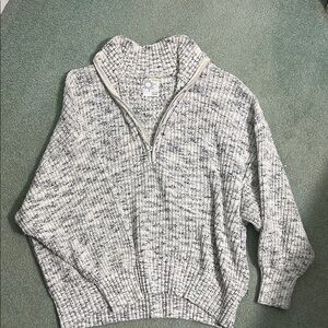 Offline by Aerie Cozy Gray Cable Sweater